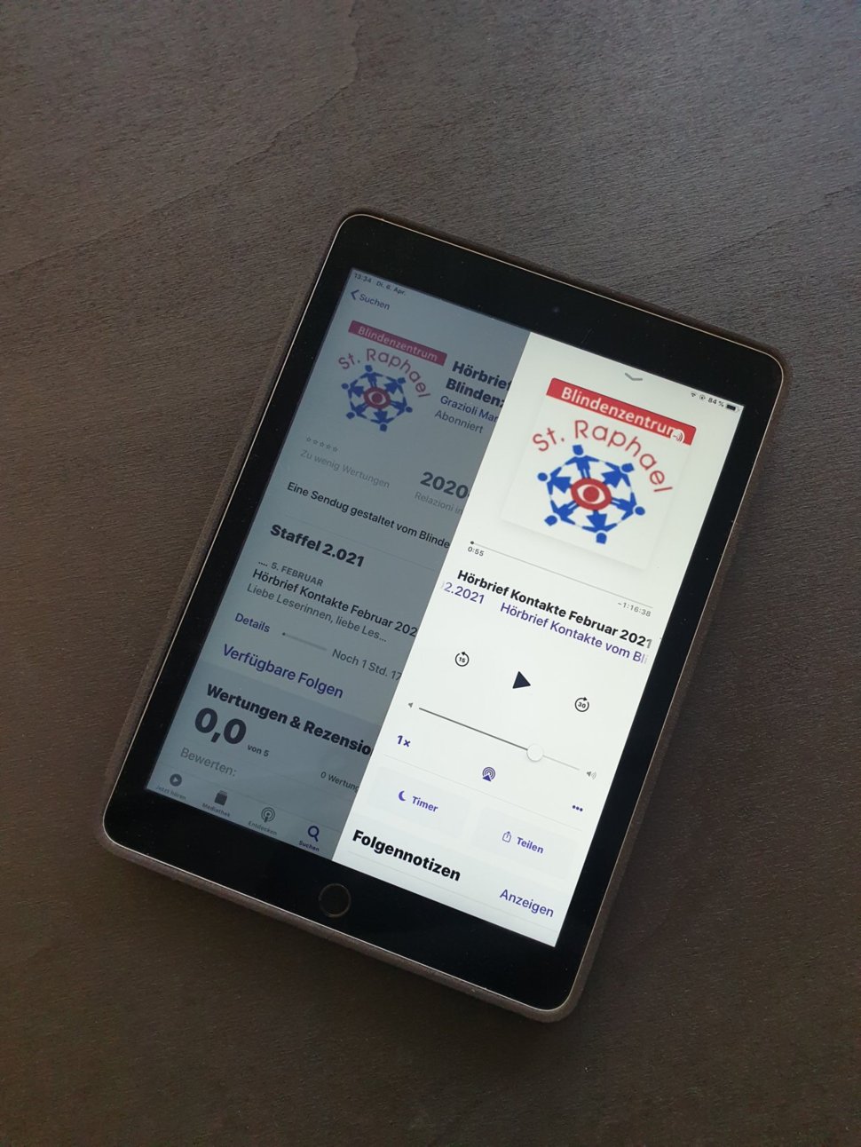 Der Hörbrief "Kontakte" ist jetzt auch auf Spotify und der Apple Podcast App abrufbar