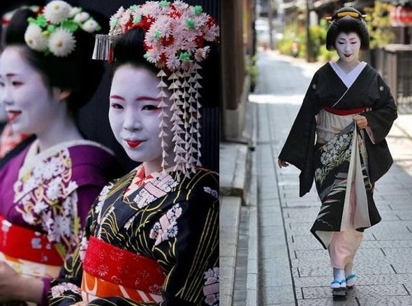 Traditionell gekleidete Japanerinnen, Foto Carletto Nicolodi